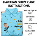 Gift For Grandma,Gift For Mother,Love,Stick Figure - Custom Photo This Grandpa Grandma Dad Mom Belongs To Kids Pet - Personalized Hawaiian Shirt