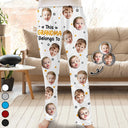 Custom Photo,Happy,Gift For Grandpa,Gift For Grandparents,Gift For Grandma,Gift For Mother,Gift For Father - Custom Photo This Grandpa Grandma Belongs To Kids Pet Face - Personalized Pajama Pants