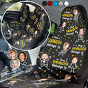 Gift For Grandpa, Gift For Father, Funny, Happy, Custom Photo - Custom Photo This Grandpa Papa Dad Belongs To Kids Pet - Personalized Car Seat Cover