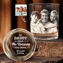 Gift For Father,Gift For Grandpa,Custom Photo,Funny - Custom Photo To Dad From The Reason You Drink Funny - Personalized Engraved Whiskey Glass