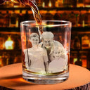Gift For Father,Gift For Grandpa,Custom Photo,Funny - Custom Photo To Dad From The Reason You Drink Funny - Personalized Engraved Whiskey Glass