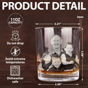 Gift For Father,Gift For Grandpa,Custom Photo,Funny - Custom Photo To Dad From The Reason You Drink Funny - Personalized Engraved Whiskey Glass