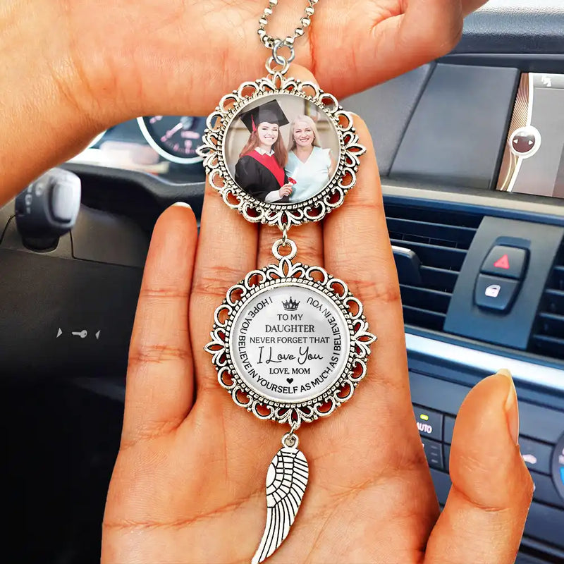 Graduation, Gift For Daughter, Gift For Son, Love - Custom Photo To My Son Never Forget That I Love You - Personalized Photo Pendant Charm