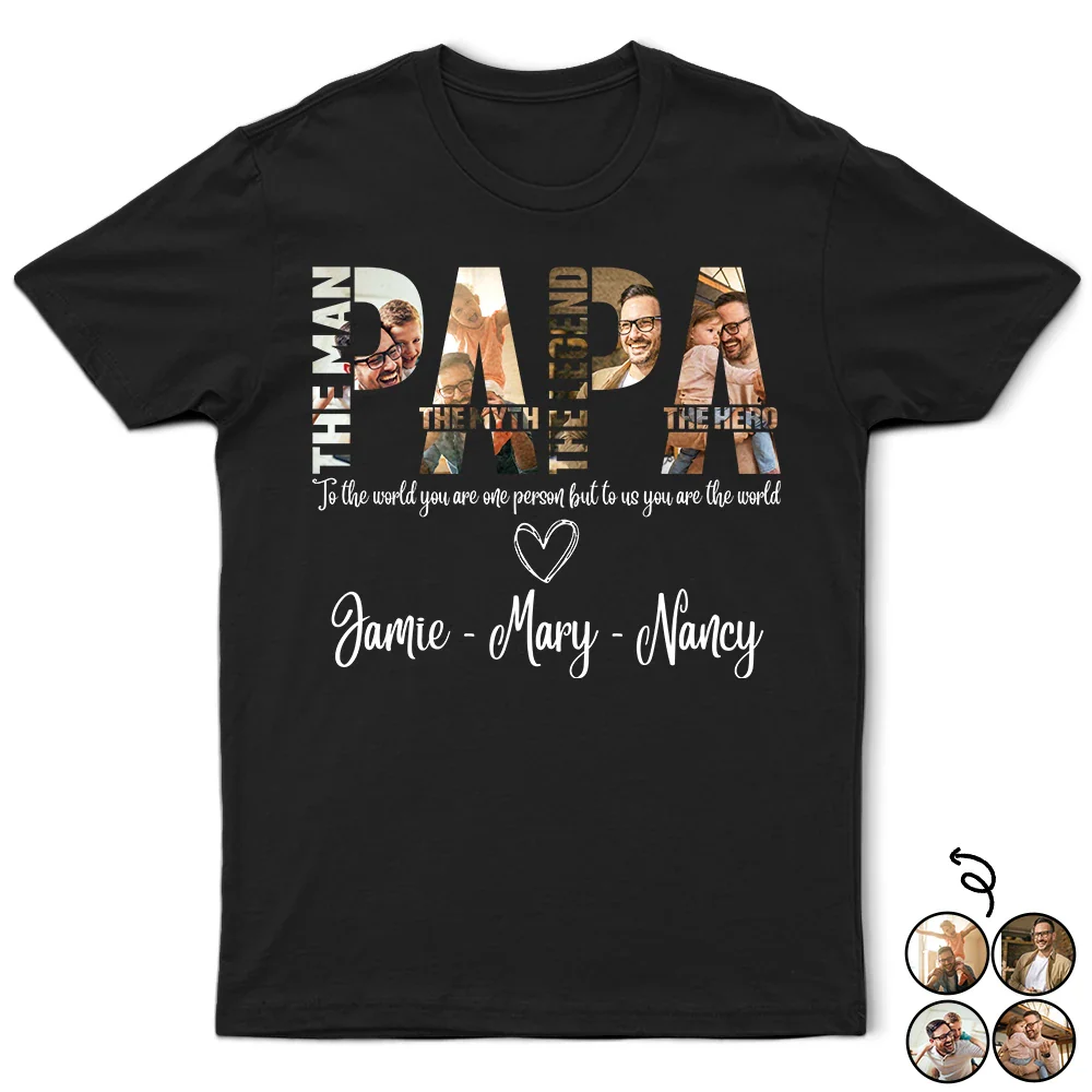 Custom Photo To The World You Are One Person - Personalized T Shirt