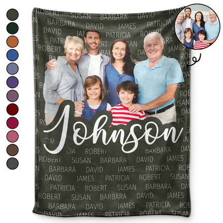 Custom Photo Together We Make A Family Custom Name - Personalized Fleece Blanket, Sherpa Blanket
