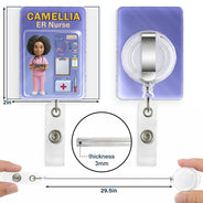 Custom Photo, Art Design, Nurse, Proud, Photo - Toybox Figure - Custom Photo Toybox Figure 3D Effect Nurse Name - Personalized Badge Reel