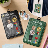 Art Design,Teacher,Confident,Back To School,Photo - Toybox Figure - Custom Photo Toybox Figure Best Teacher Ever - Personalized Badge Holder