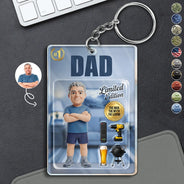 Gift For Husband,Gift For Yourself,Gift For Men,Gift For Father,Gift For Grandpa,Non-Eng,Photo - Toybox Figure,Playful - Custom Photo Toybox Figure Dad Grandpa Limited Edition - Personalized Acrylic Keychain