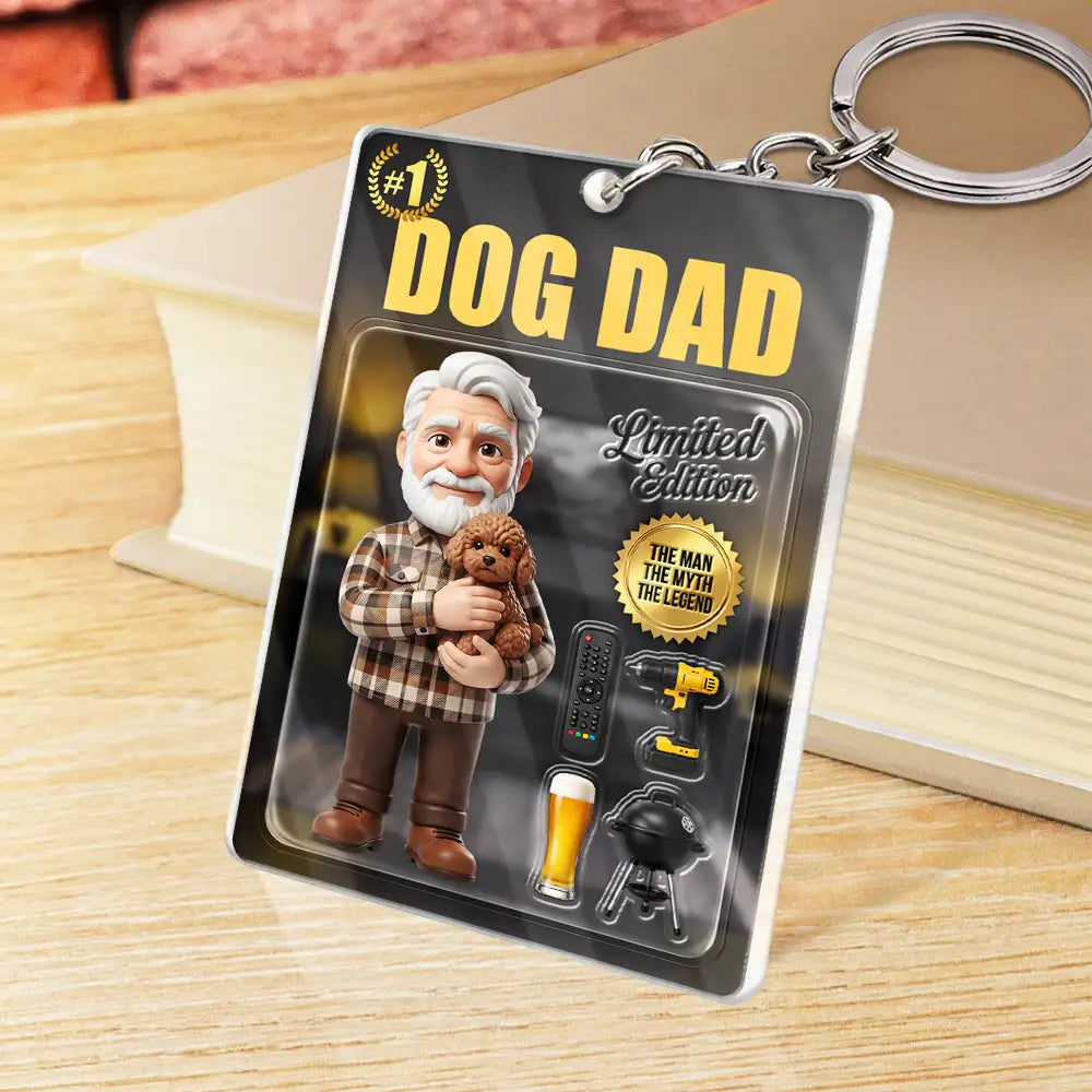 Gift For Husband,Gift For Yourself,Gift For Men,Gift For Father,Gift For Grandpa,Non-Eng,Photo - Toybox Figure,Playful - Custom Photo Toybox Figure Dad Grandpa Limited Edition - Personalized Acrylic Keychain