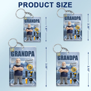 Gift For Husband,Gift For Yourself,Gift For Men,Gift For Father,Gift For Grandpa,Non-Eng,Photo - Toybox Figure,Playful - Custom Photo Toybox Figure Dad Grandpa Limited Edition - Personalized Acrylic Keychain