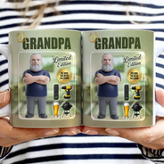 Gift For Husband,Gift For Yourself,Gift For Men,Gift For Father,Gift For Grandpa,Non-Eng,Photo - Toybox Figure,Playful - Custom Photo Toybox Figure Dad Grandpa Limited Edition - Personalized White Edge-to-Edge Mug
