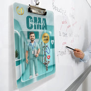 Custom Photo, Art Design, Nurse, Confident, Photo - Toybox Figure - Custom Photo Toybox Figure Nurse Limited Edition - Personalized Acrylic Clipboard