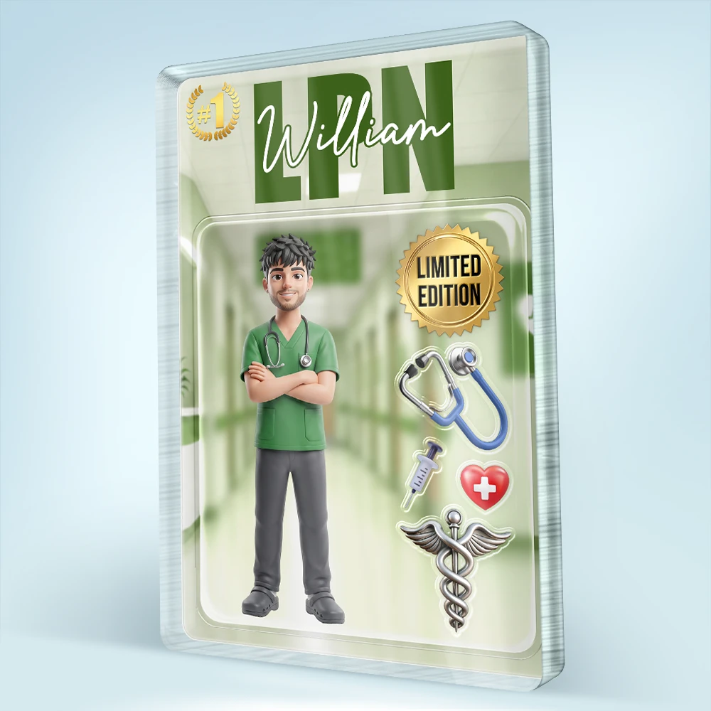 Custom Photo, Art Design, Nurse, Playful, Photo - Toybox Figure - Custom Photo Toybox Figure Nurse Limited Edition - Personalized Custom Shaped Acrylic Plaque