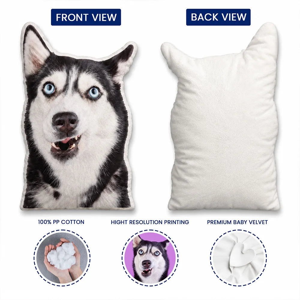 Christmas,Humorous,Custom Photo,Pet Lovers,Remove BG Photo - Custom Photo Ugly Pillow Funny Pet Meme Portrait - Personalized Custom Shaped Pillow