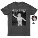 Custom Photo Vintage Image And Year - Personalized T Shirt
