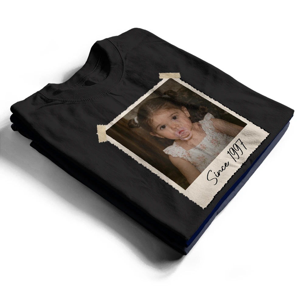 Custom Photo,Gift For Father,Family,Dad - Children,Photo,Proud - Custom Photo Vintage Photo Memory Family Dad Mom Childhood - Personalized T Shirt