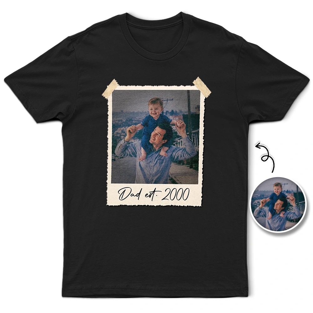 Custom Photo Vintage Photo Memory Family Dad Mom Childhood - Personalized T Shirt
