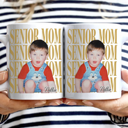 Photo,Gift For Mother,Gift For Father,Gift For Women,Gift For Men,Graduation,Happy - Custom Photo Vintage Senior Family - Personalized Mug