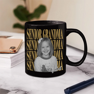 Photo,Gift For Mother,Gift For Father,Gift For Women,Gift For Men,Graduation,Happy - Custom Photo Vintage Senior Family - Personalized Mug
