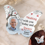 Sentimental,Custom Photo,Family,Wedding,Upload Full Photo - Custom Photo Walking With You Today And Always - Personalized Brooch