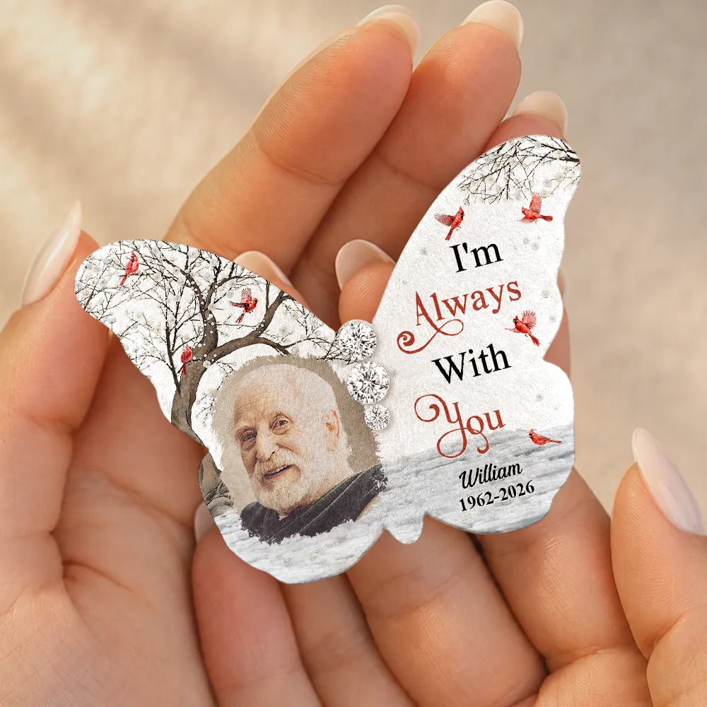 Sentimental,Custom Photo,Family,Wedding,Upload Full Photo - Custom Photo Walking With You Today And Always - Personalized Brooch