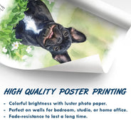 Custom Photo, Art Design, Pet Lovers, Cozy, Photo - Watercolor - With BG - Custom Photo Watercolor Painting Cat Dog Pet Portrait - Personalized Poster