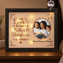 Art Design,Sentimental,Gift For Children,Christmas,Gift For Mother,Mom - Daughter (Young),Gift For Daughter,Photo - Watercolor - With BG - Custom Photo Watercolor Painting The Love Between Mother & Daughter Is Forever - Personalized LED Light Shadow Box
