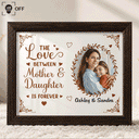 Art Design,Sentimental,Gift For Children,Christmas,Gift For Mother,Mom - Daughter (Young),Gift For Daughter,Photo - Watercolor - With BG - Custom Photo Watercolor Painting The Love Between Mother & Daughter Is Forever - Personalized LED Light Shadow Box