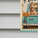 Art Design,Playful,Outdoor Decor,Pet Lovers,Photo - Autumn Theme Pet - Custom Photo Watercolor Pet With Autumn Accessories Welcome Fall - Personalized Flag