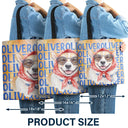 Top Market, Adorable, Art Design, Custom Photo, Summer, Pet Lovers, Photo - Watercolor Summer Pet With Accessories - Custom Photo Watercolor Pet With Summer Accessories Cute Dog Cat Portrait - Personalized Tote Bag