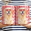 Top Market, Adorable, Art Design, Pet Lovers, Photo - Watercolor Summer Pet With Accessories - Custom Photo Watercolor Pet With Summer Accessories Cute Dog Cat Portrait - Personalized White Edge-to-Edge Mug