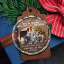 Gift For Bestie, Christmas, Happy, Old Best friends - Custom Photo We Will Be Friends Until We Are Old And Senile - Personalized Circle Glass Ornament