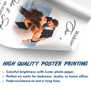 Custom Photo, Gift For Couples, Wedding, Romantic, Upload Full Photo - Custom Photo Wedding Couple Welcome To Our Forever - Personalized Poster