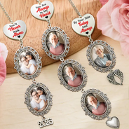 Custom Photo, Wedding, Gift For Yourself, Sympathetic, Upload Full Photo - Custom Photo Wedding Walking Beside You Memorial - Personalized Wedding Charm