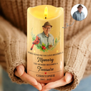 Family, Gift For Women, Gift For Men, Memorial, Sad, Christmas - Custom Photo When Someone You Love Becomes A Memory Memorial - Personalized Flameless LED Candle