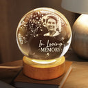 Sad,Custom Photo,Memorial - Custom Photo When You Miss Me - Personalized Crystal Globe Lamp
