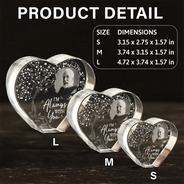 Sad,Memorial,Custom Photo - Custom Photo When You Miss Me Have No Fear - Personalized Crystal Heart