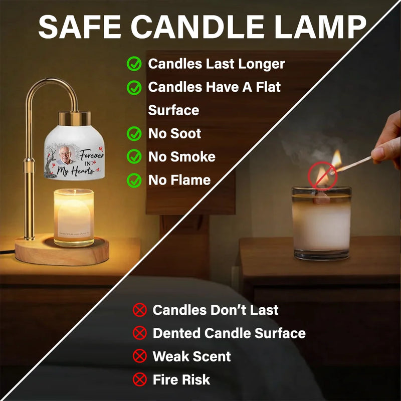 Memorial,Family,Love,Sad - Custom Photo When You Miss Me Have No Fear Memorial - Personalized Candle Warmer Lamp