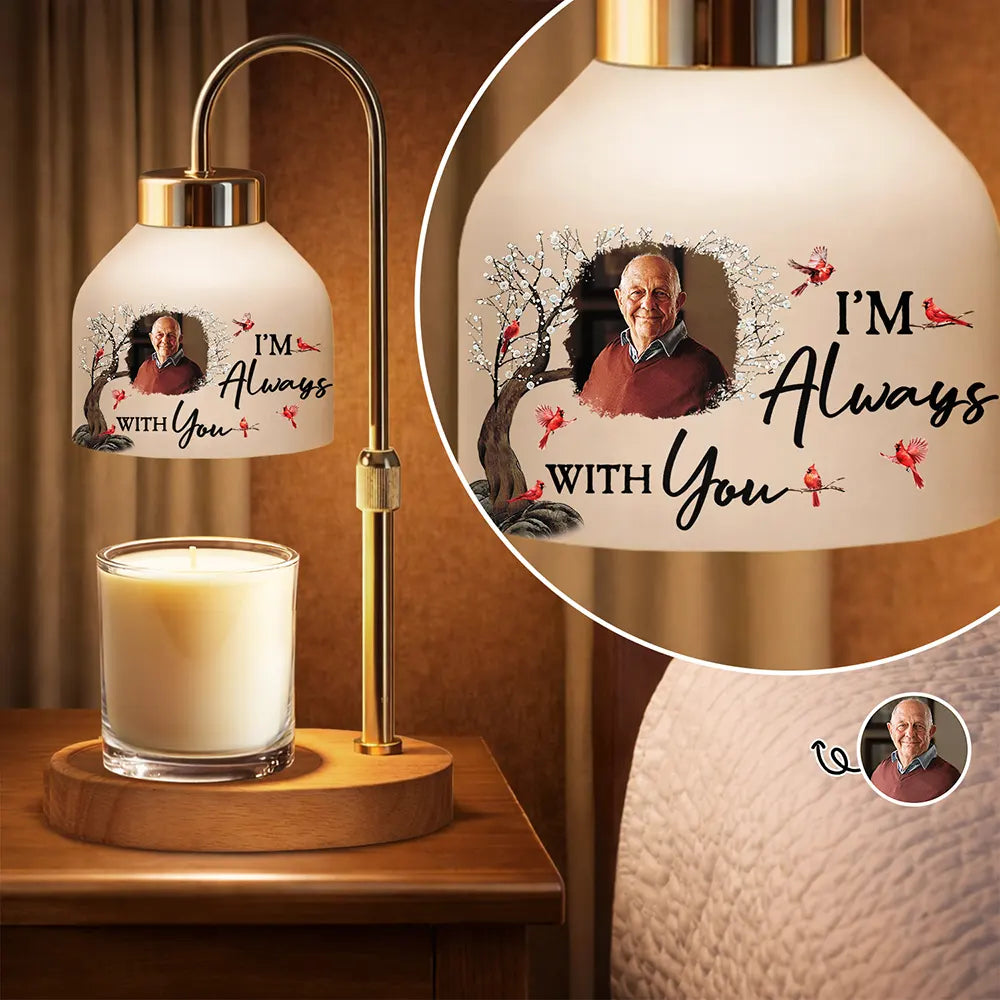 Memorial,Family,Love,Sad - Custom Photo When You Miss Me Have No Fear Memorial - Personalized Candle Warmer Lamp