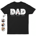 Gift For Father,Custom Photo,Proud,Upload Full Photo,Photo - Pencil Sketch - White BG - Custom Photo White Pencil Sketch Art Best Dad Papa Ever - Personalized T Shirt
