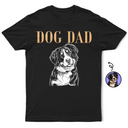 Dog Lovers,Pet Lovers,Dog Mom,Dog Dad,Cat Lovers,Cat Mom,Cat Dad,Pet Mom,Pet Dad,Non-Eng,Photo - Pencil Sketch (Dark BG),Adorable - Custom Photo White Pencil Sketch Art Pet Dad Pet Mom Lovely Portrait - Personalized T Shirt
