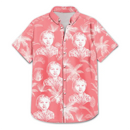 Custom Photo, Art Design, Summer, Pet Lovers, Playful, Photo - Pencil Sketch - Dark BG - Custom Photo White Pencil Sketch Art Toile De Jouy Pattern Family Pet - Personalized Hawaiian Shirt