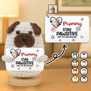 Pet Lovers,Pet Mom,Pet Dad,Pet Couple - Custom Photo You Are Pawesome - Personalized Doll Crochet With Custom Card