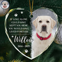Christmas, Pet Lovers, Memorial, Custom Photo, Sad - Custom Photo You Would Have Lived Forever Pet Loss - Personalized Heart Shaped Glass Ornament