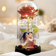Gift For Couples,Old Couples,Gift For Husband,Gift For Wife,Gift For Boyfriend,Gift For Girlfriend,Custom Photo,Love - Custom Photo You & Me We Got This - Personalized Everlasting Rose Dome Lamp
