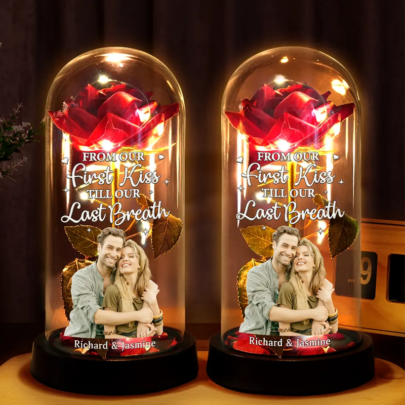 Gift For Couples,Old Couples,Gift For Husband,Gift For Wife,Gift For Boyfriend,Gift For Girlfriend,Custom Photo,Love - Custom Photo You & Me We Got This Romantic - Personalized Everlasting Rose Dome Lamp