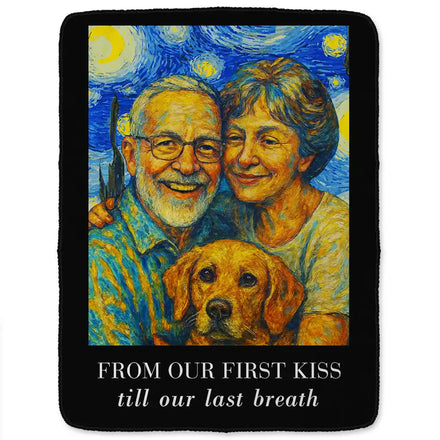 Custom Photo You & Me We Got This Under Starry Night - Personalized Fleece Blanket, Sherpa Blanket