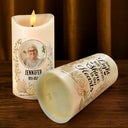 Memorial, Family - Custom Photo Your Light Will Always Shine In Our Hearts Memorial - Personalized Flameless LED Candle