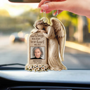 Memorial, Family, Parents, Gift For Grandparents, Sad - Custom Photo Your Wings Were Ready But My Heart Was Not - Personalized Acrylic Car Hanger