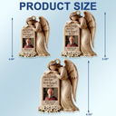 Memorial, Family, Parents, Gift For Grandparents, Sad - Custom Photo Your Wings Were Ready But My Heart Was Not - Personalized Acrylic Car Hanger